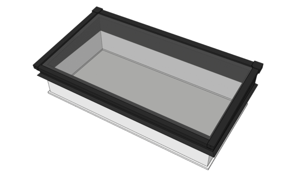 Lessenaar lichtstraat 200 x 100 cm - Frameless