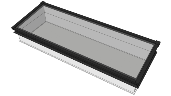 Lessenaar lichtstraat 300 x 100 cm - Frameless