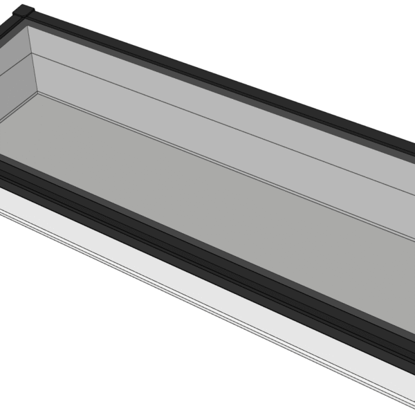 Lessenaar lichtstraat 300 x 100 cm - Frameless
