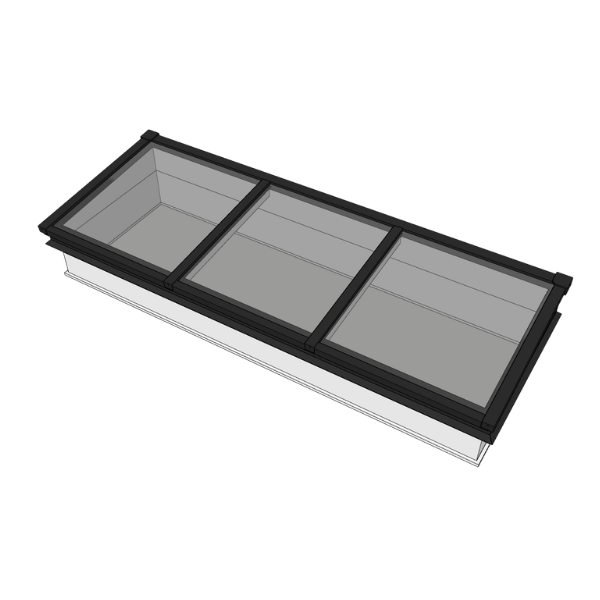 Lessenaar lichtstraat 300 x 100 cm - Witte binnenkant