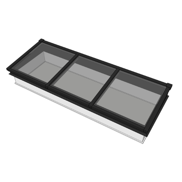 Lessenaar lichtstraat 300 x 100 cm - Zwarte binnenkant