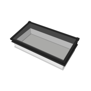 Lessenaar lichtstraat 200 x 100 cm - Frameless - Zwarte binnenkant