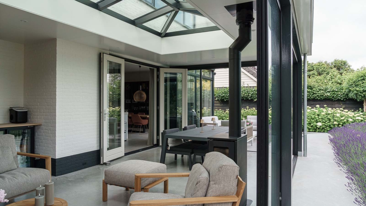 Tuinkamer met lichtstraat