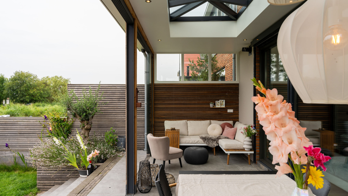 Dakkoepel in buitenverblijf